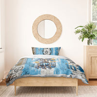 El Diez Argentina GOAT 10 Football Bedding Set Goat Mascot King Crown Graffiti Art