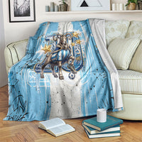 El Diez Argentina GOAT 10 Football Blanket Goat Mascot King Crown Graffiti Art