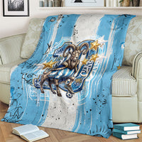 El Diez Argentina GOAT 10 Football Blanket Goat Mascot King Crown Graffiti Art
