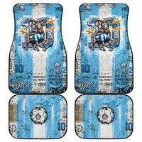 El Diez Argentina GOAT 10 Football Car Mats Goat Mascot King Crown Graffiti Art