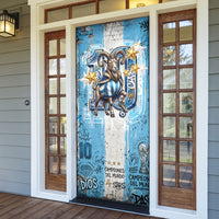El Diez Argentina GOAT 10 Football Door Cover Goat Mascot King Crown Graffiti Art