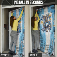 El Diez Argentina GOAT 10 Football Door Cover Goat Mascot King Crown Graffiti Art