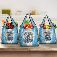 El Diez Argentina GOAT 10 Football Grocery Bag Goat Mascot King Crown Graffiti Art