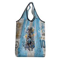 El Diez Argentina GOAT 10 Football Grocery Bag Goat Mascot King Crown Graffiti Art