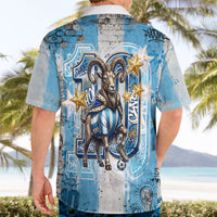 El Diez Argentina GOAT 10 Football Hawaiian Shirt Goat Mascot King Crown Graffiti Art