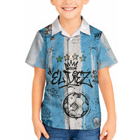 El Diez Argentina GOAT 10 Football Hawaiian Shirt Goat Mascot King Crown Graffiti Art