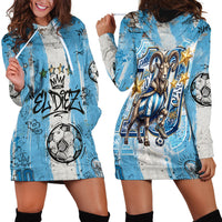 El Diez Argentina GOAT 10 Football Hoodie Dress Goat Mascot King Crown Graffiti Art