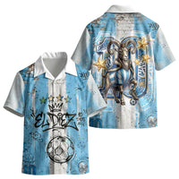 El Diez Argentina GOAT 10 Football Kid Hawaiian Shirt Goat Mascot King Crown Graffiti Art