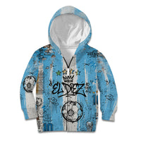 El Diez Argentina GOAT 10 Football Kid Hoodie Goat Mascot King Crown Graffiti Art