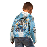 El Diez Argentina GOAT 10 Football Kid Hoodie Goat Mascot King Crown Graffiti Art