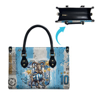 El Diez Argentina GOAT 10 Football Leather Bag Goat Mascot King Crown Graffiti Art