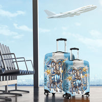 El Diez Argentina GOAT 10 Football Luggage Cover Goat Mascot King Crown Graffiti Art