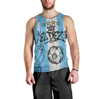 El Diez Argentina GOAT 10 Football Men Tank Top Goat Mascot King Crown Graffiti Art