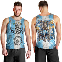 El Diez Argentina GOAT 10 Football Men Tank Top Goat Mascot King Crown Graffiti Art