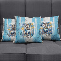 El Diez Argentina GOAT 10 Football Pillow Cover Goat Mascot King Crown Graffiti Art