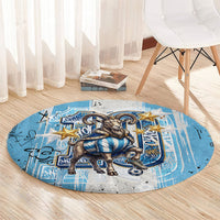 El Diez Argentina GOAT 10 Football Round Carpet Goat Mascot King Crown Graffiti Art