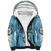 El Diez Argentina GOAT 10 Football Sherpa Hoodie Goat Mascot King Crown Graffiti Art