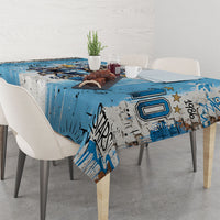 El Diez Argentina GOAT 10 Football Tablecloth Goat Mascot King Crown Graffiti Art
