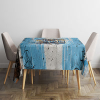 El Diez Argentina GOAT 10 Football Tablecloth Goat Mascot King Crown Graffiti Art