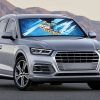 Argentina Football GOAT 10 Pride Auto Sun Shade Power of the King - 4 Star Champions Mascot