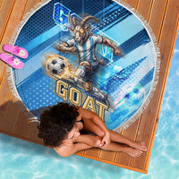 Argentina Football GOAT 10 Pride Beach Blanket Power of the King - 4 Star Champions Mascot