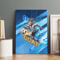 Argentina Football GOAT 10 Pride Canvas Wall Art Power of the King - 4 Star Champions Mascot