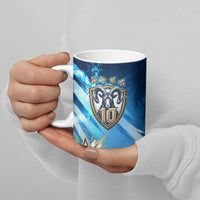 Argentina Football GOAT 10 Pride Ceramic Mug Power of the King - 4 Star Champions Mascot