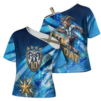 Argentina Football GOAT 10 Pride Cross Shoulder Shirt Power of the King - 4 Star Champions Mascot