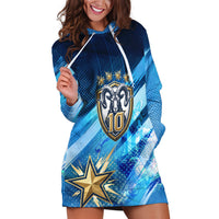 Argentina Football GOAT 10 Pride Hoodie Dress Power of the King - 4 Star Champions Mascot
