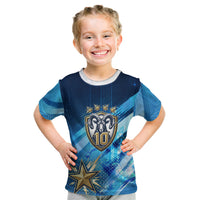 Argentina Football GOAT 10 Pride Kid T Shirt Power of the King - 4 Star Champions Mascot