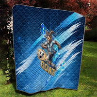 Argentina Football GOAT 10 Pride Quilt Power of the King - 4 Star Champions Mascot