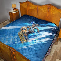 Argentina Football GOAT 10 Pride Quilt Power of the King - 4 Star Champions Mascot