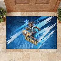 Argentina Football GOAT 10 Pride Rubber Doormat Power of the King - 4 Star Champions Mascot