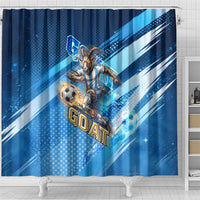Argentina Football GOAT 10 Pride Shower Curtain Power of the King - 4 Star Champions Mascot