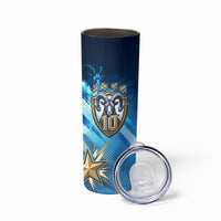 Argentina Football GOAT 10 Pride Skinny Tumbler Power of the King - 4 Star Champions Mascot