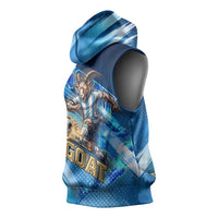 Argentina Football GOAT 10 Pride Sleeveless Hoodie Power of the King - 4 Star Champions Mascot