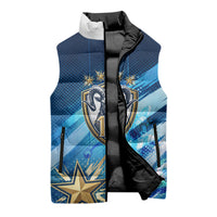 Argentina Football GOAT 10 Pride Sleeveless Puffer Jacket Power of the King - 4 Star Champions Mascot