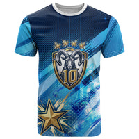 Argentina Football GOAT 10 Pride T Shirt Power of the King - 4 Star Champions Mascot