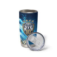 Argentina Football GOAT 10 Pride Tumbler Cup Power of the King - 4 Star Champions Mascot