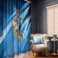 Argentina Football GOAT 10 Pride Window Curtain Power of the King - 4 Star Champions Mascot