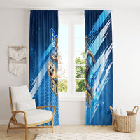 Argentina Football GOAT 10 Pride Window Curtain Power of the King - 4 Star Champions Mascot