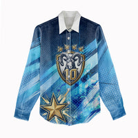 Argentina Football GOAT 10 Pride Women Casual Shirt Power of the King - 4 Star Champions Mascot