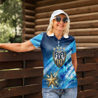 Argentina Football GOAT 10 Pride Women Polo Shirt Power of the King - 4 Star Champions Mascot