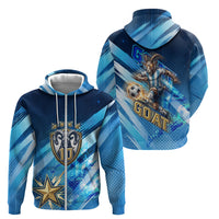 Argentina Football GOAT 10 Pride Zip Hoodie Power of the King - 4 Star Champions Mascot