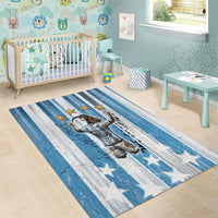 Argentina Football GOAT Area Rug Four Times World Champions