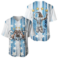 Argentina Football GOAT Baseball Jersey Four Times World Champions