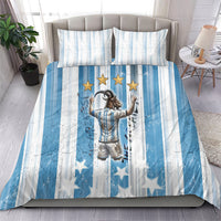 Argentina Football GOAT Bedding Set Four Times World Champions