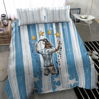 Argentina Football GOAT Bedding Set Four Times World Champions