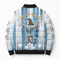 Argentina Football GOAT Bomber Puffer Jacket Four Times World Champions