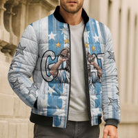 Argentina Football GOAT Bomber Puffer Jacket Four Times World Champions